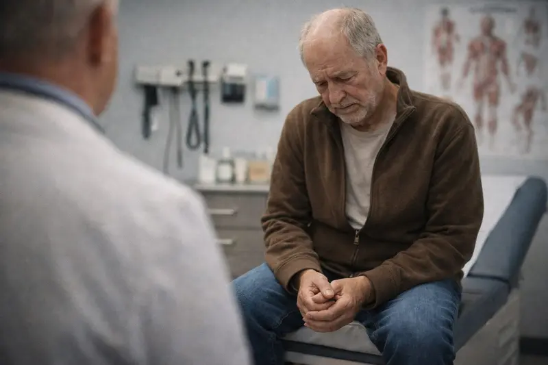 Patient in doctor's office