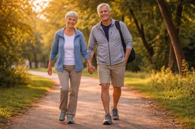 Couple walking pain-free